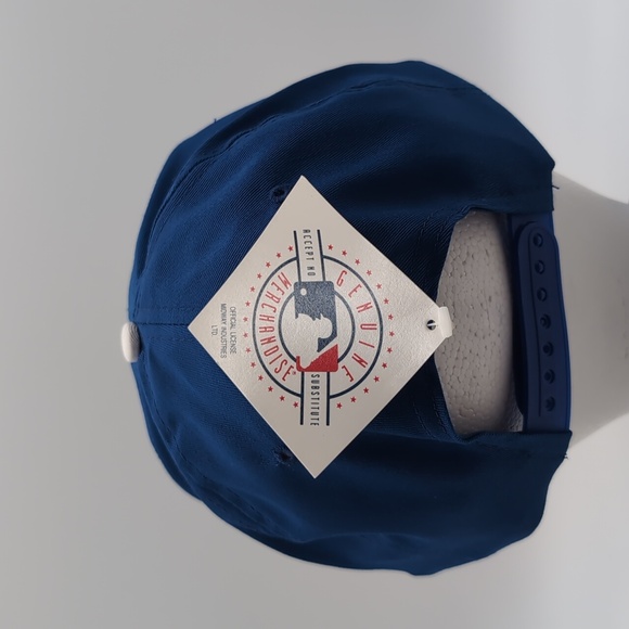 MLB| NWT Vintage Blue Los Angeles Dodgers Sports Cap Snap Back Grey Brim - Picture 4 of 12